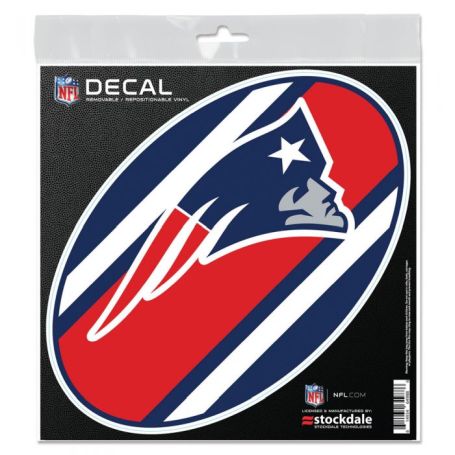NEW ENGLAND PATRIOTS STRIPES ALL SURFACE DECAL 6'' X 6''