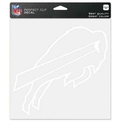 BUFFALO BILLS 8X8 PERFECT CUT DECAL WHITE