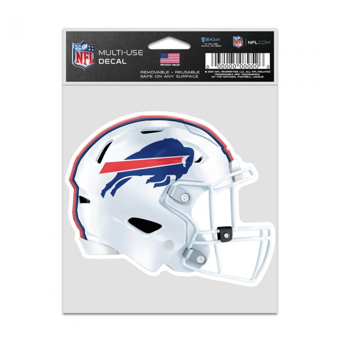 BUFFALO BILLS HELMET FAN DECAL 3.75 X 5. INCHES