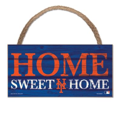 NEW YORK METS WOOD SIGN W/ROPE 5'' X 10''