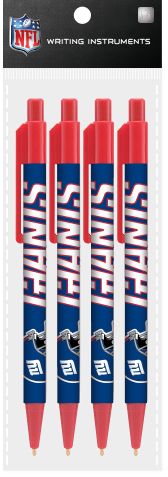 NEW YORK GIANTS 4 PACK PENS