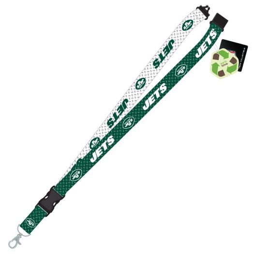 NEW YORK JETS DIAMOND PLATE LANYARD