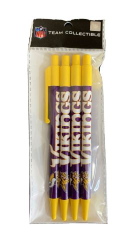 MINNESOTA VIKINGS 4 PACK PENS