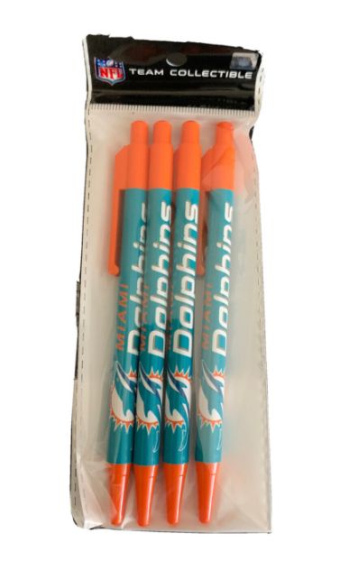MIAMI DOLPHINS 4 PACK PENS