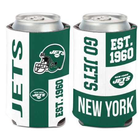 NEW YORK JETS COLOR BLOCK CAN COOLER 12 OZ.