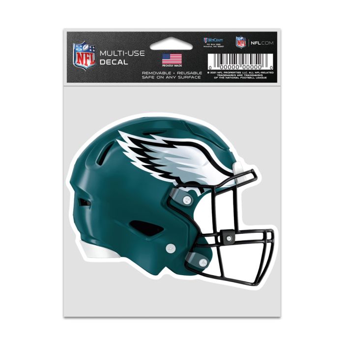 PHILADELPHIA EAGLES HELMET DECAL 3.75 X 5 INCHES