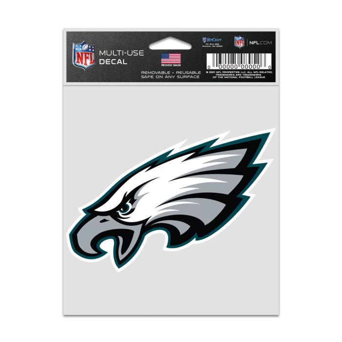 PHILADELPHIA EAGLES LOGO FAN DECALS 3.75'' X 5''