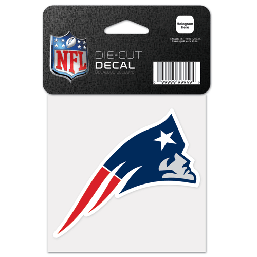 NEW ENGLAND PATRIOTS 4X4 INCH COLOR  DIE CUT DECAL