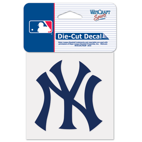 NEW YORK YANKEES 4X4 INCH BLUE ''NY'' DIE CUT DECAL