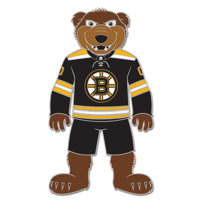 BOSTON BRUINS MASCOT COLLECTOR ENAMEL PIN JEWELRY CARD