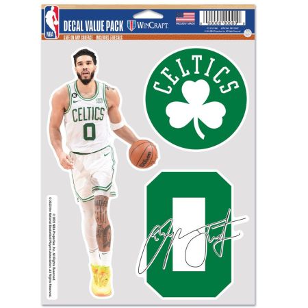 JASON TATUM 3 PIECE FAN PACK DECAL SET CELTICS