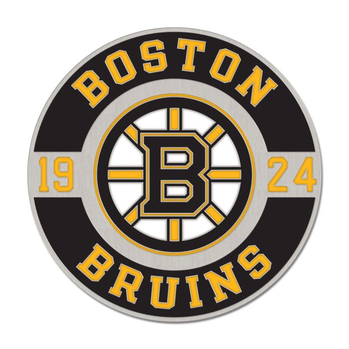 BOSTON BRUINS ROUND EST COLLECTOR ENAMEL PIN JEWELRY CARD