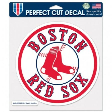 BOSTON RED SOX ROUND LOGO 8X8 PERFECT CUT DECAL