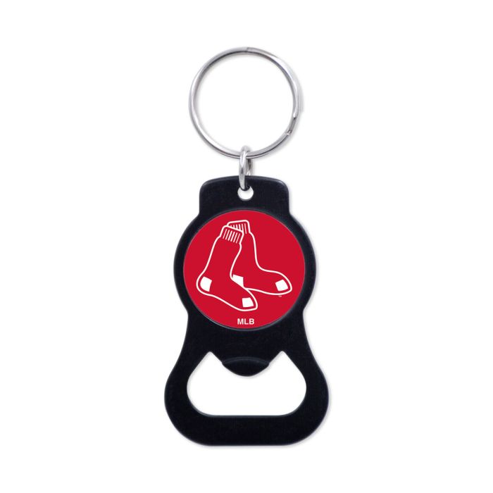 BOSTON RED SOX BASIC BOTTLE OPENER KEYCHAIN  BLACK