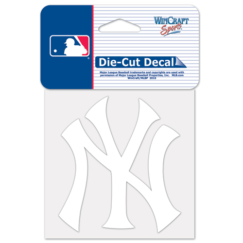 NEW YORK YANKEES ''WHITE''  NY  4X4 INCH DIE CUT DECAL