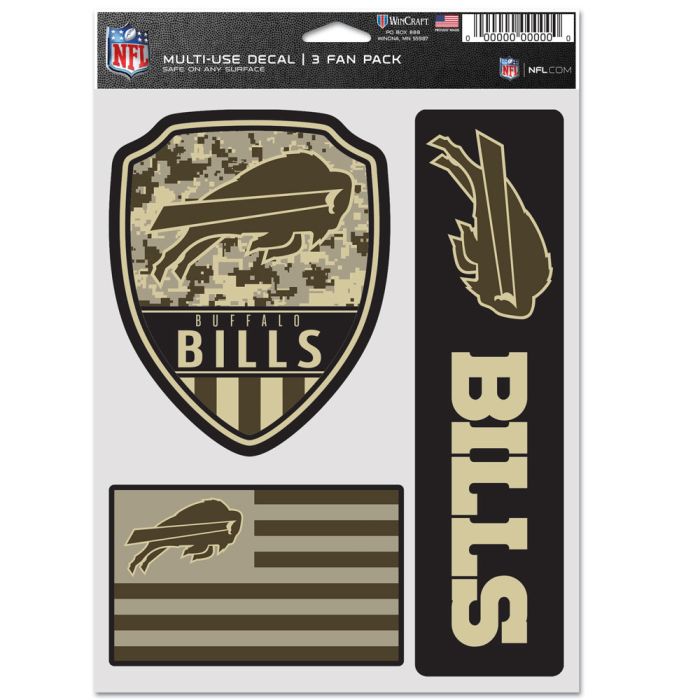 BUFFALO BILLS 3 PIECE CAMO FAN PACK DECAL