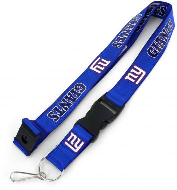 NEW YORK GIANTS LANYARD WITH BREAK AWAY KEYCHAIN, BLUE