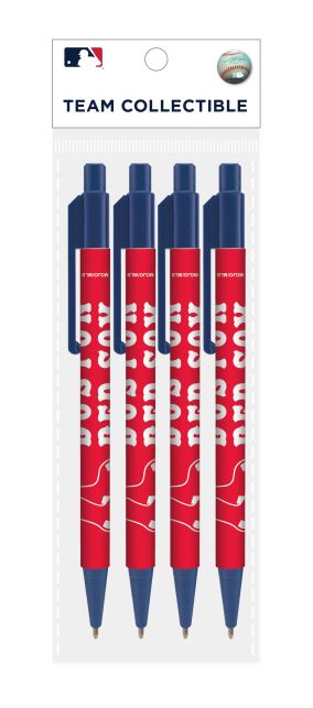 BOSTON RED SOX 4 PACK PENS BY MOJO SPORTS