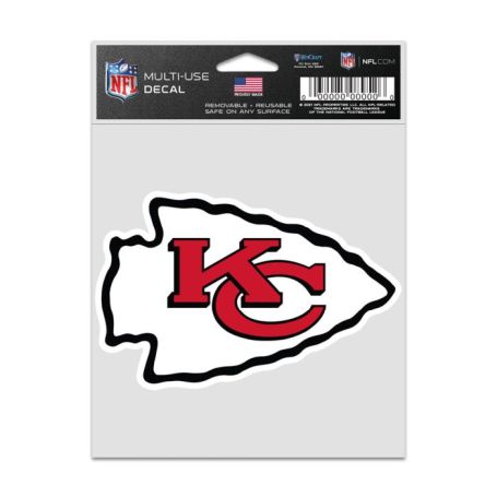 KANSAS CITY CHIEFS LOGO FAN DECALS 3.75'' X 5''