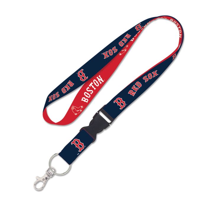 BOSTON RED SOX LANYARD W/DETACHABLE BUCKLE 1'' 2 TONE