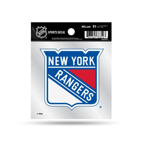 NEW YORK RANGERS 4X4 DECAL WITH CLEAR BACKER RICO