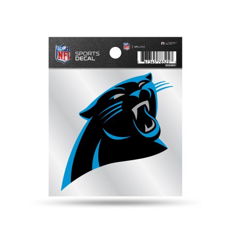 CAROLINA PANTHERS 4X4 DECAL WITH CLEAR BACKER BY RICO