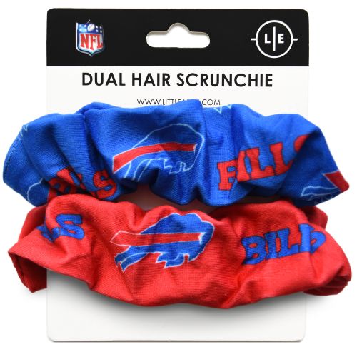 BUFFALO BILLS 2 PACK HAIR SCRUNCHIES FROM LITTLE EARTH