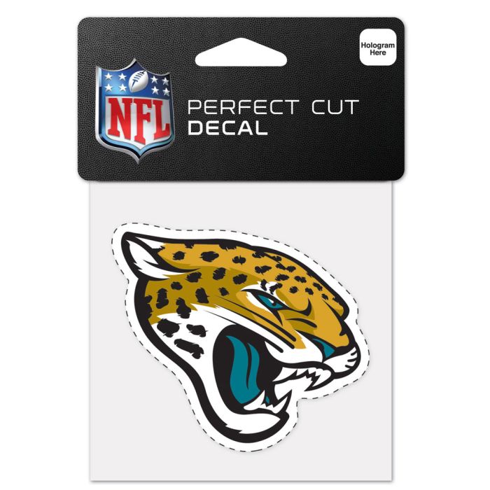 JACKSONVILLE JAGUARS PERFECT CUT COLOR DECAL 4'' X 4''