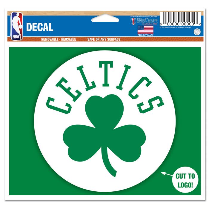 BOSTON CELTICS MULTI-USE DECAL - CUT TO LOGO 5'' X 6''