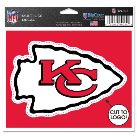 KANSAS CITY CHIEFS MULTI-USE DECAL - CUT TO LOGO 5'' X 6''