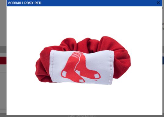 BOSTON RED SOX SINGLE HAIR SCRUNCHIE BY LITTLE EARTH