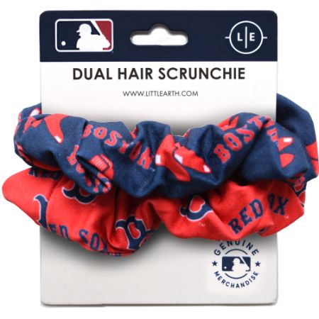 BOSTON RED SOX 2 PACK HAIR SCRUNCHIES FROM LITTLE EARTH