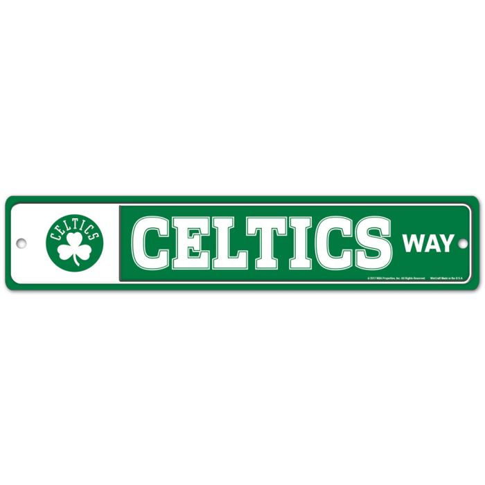 BOSTON CELTICS STREET SIGN 3.75X 19 INCHES