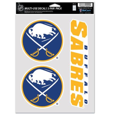 BUFFALO SABRES 3 PIECE FAN DECAL