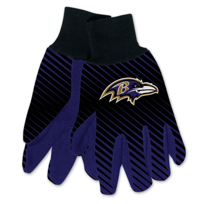 BALTIMORE RAVENS ADULT TWO TONE GLOVES