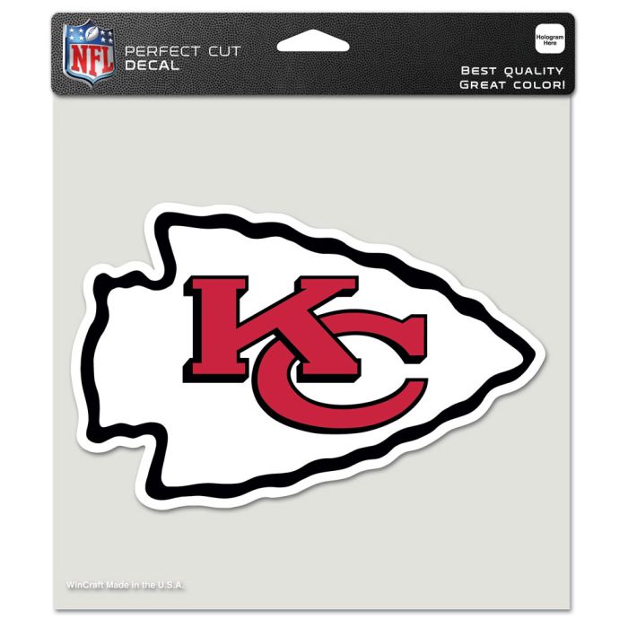 KANSAS CITY CHIEFS PERFECT CUT COLOR DECAL 8'' X 8''