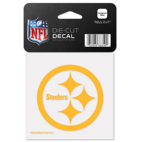 PITTSBURGH STEELERS GOLD 4X4 INCH PERFECT CUT DECAL