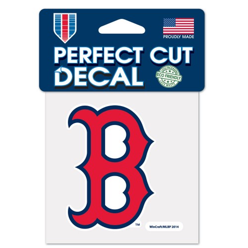 BOSTON RED SOX ''B'' 4X4 INCH PERFECT CUT DECAL WINCRAFT