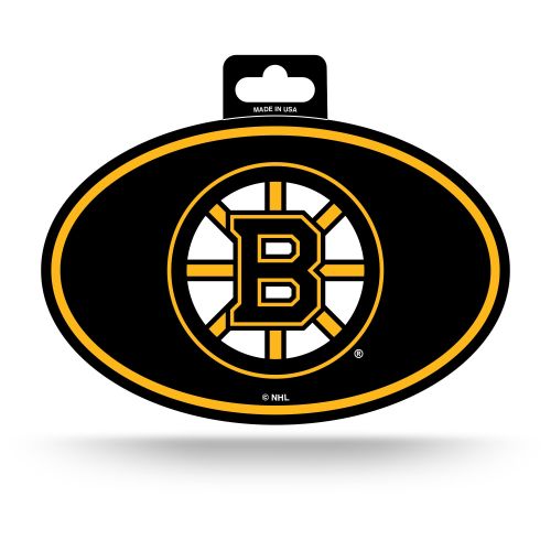 Boston Bruins Full Color ( Black) Euro Oval sticker