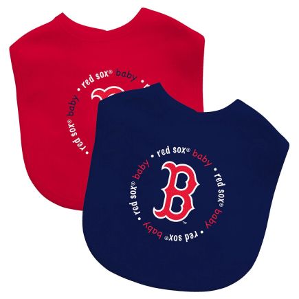 BOSTON RED SOX 2 PACK BABY BIBS FROM MASTERPIECESS