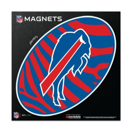 BUFFALO BILLS ZEBRA OUTDOOR MAGNETS 6'' X 6''