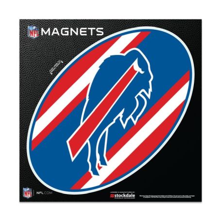 BUFFALO BILLS STRIPES OUTDOOR MAGNETS 6'' X 6''