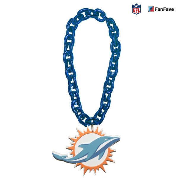 Miami Dolphins Fanchain Teal by Fan Fave 36 inches