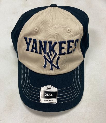 NEW YORK YANKEES 2 TONE BASEBALL HAT WITH ADJUSTABLE STRAP