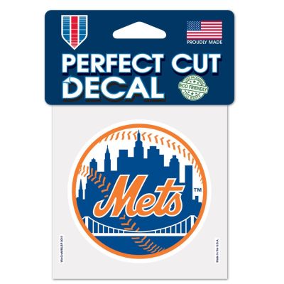 New York Mets 4x4 Perfect Cut DECAL Round Logo