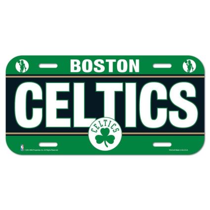 BOSTON CELTICS PLASTIC LICENSE PLATE FROM WINCRAFT