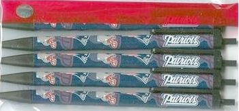 NEW ENGLAND PATRIOTS 5 PACK CLICK PENS