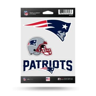 NEW ENGLAND PATRIOTS TRIPLE SPIRIT STICKERS BY RICO