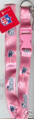 NEW ENGLAND PATRIOTS ''PINK'' LANYARD KEYCHAIN