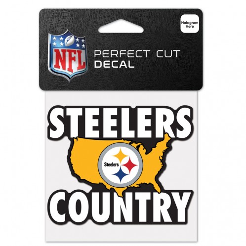 PITTSBURGH STEELERS SLOGAN PERFECT CUT COLOR DECAL 4'' X 4''
